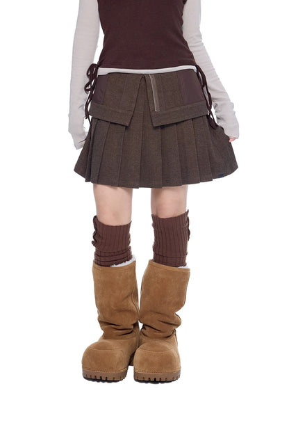 LAYERED PLEATS SKIRT