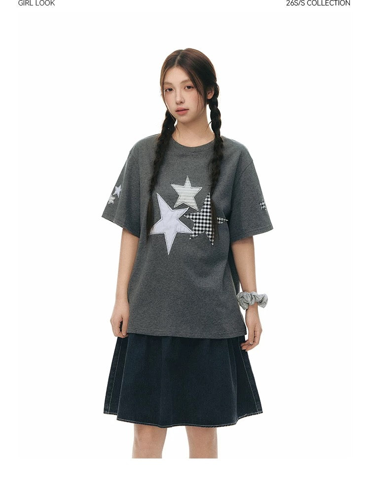 VINTAGE A-LINE DENIM SKIRT