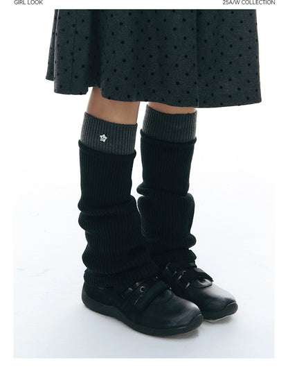 STAR DETAIL KNIT LEG WARMERS