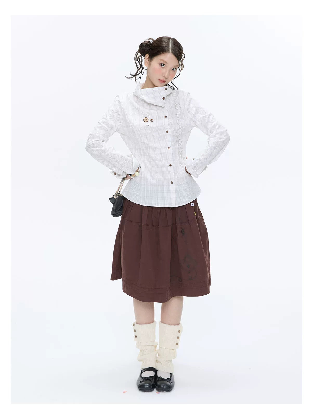 SPRING EMBROIDERED PLAID SHIRT