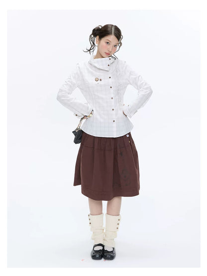 SPRING EMBROIDERED PLAID SHIRT