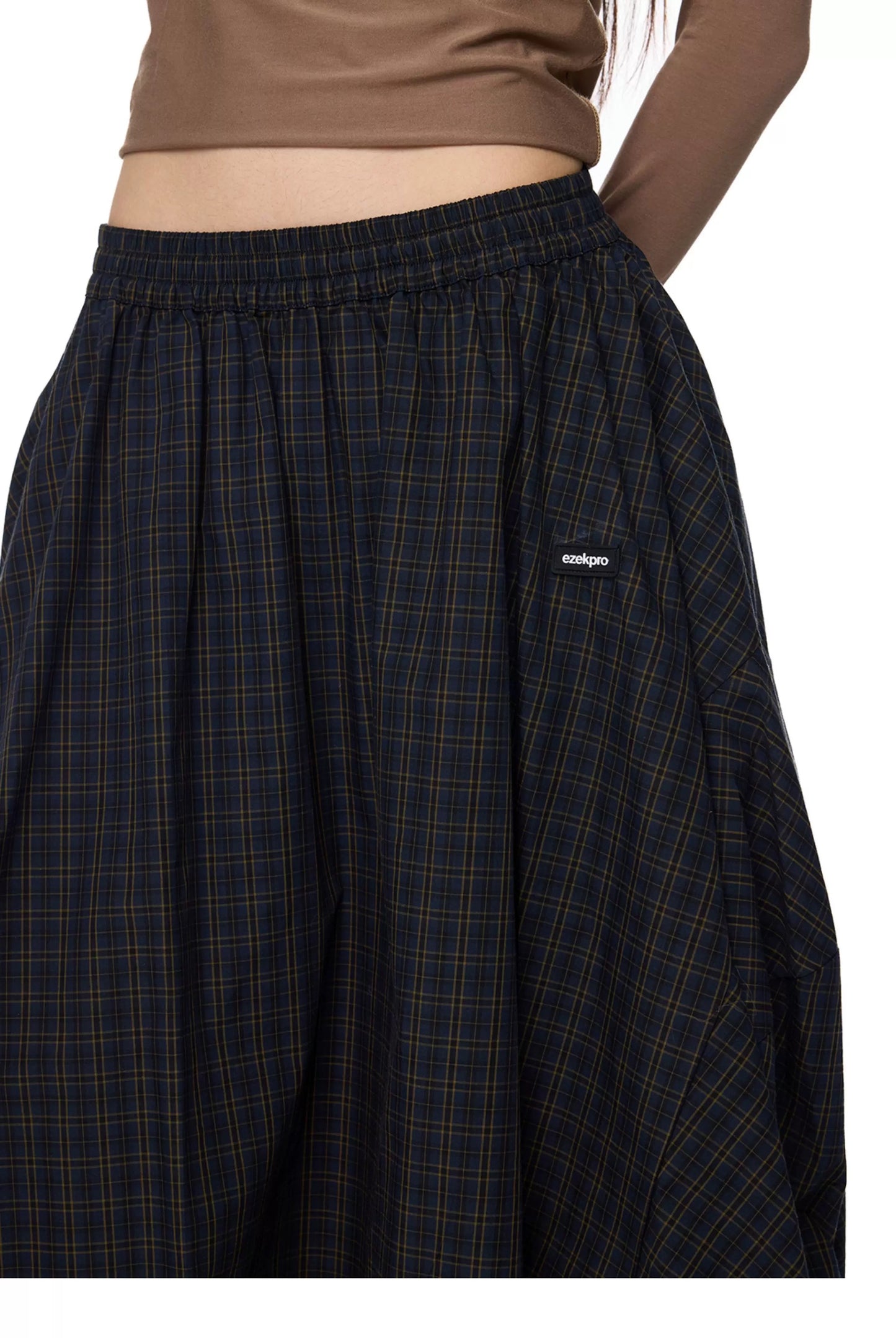 PLAID PLEATED SKIRT