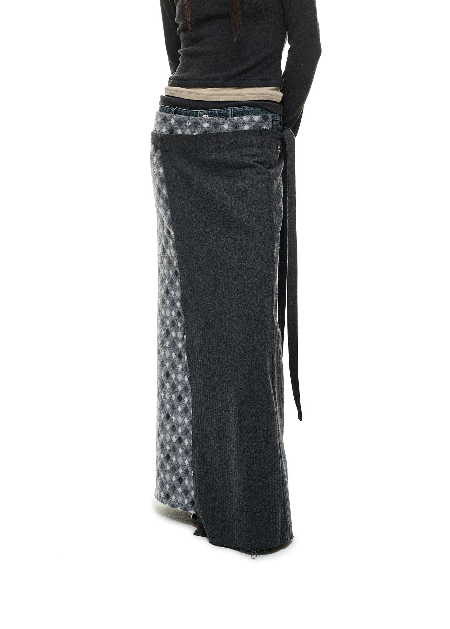 PATCHWORK HALF SKIRT