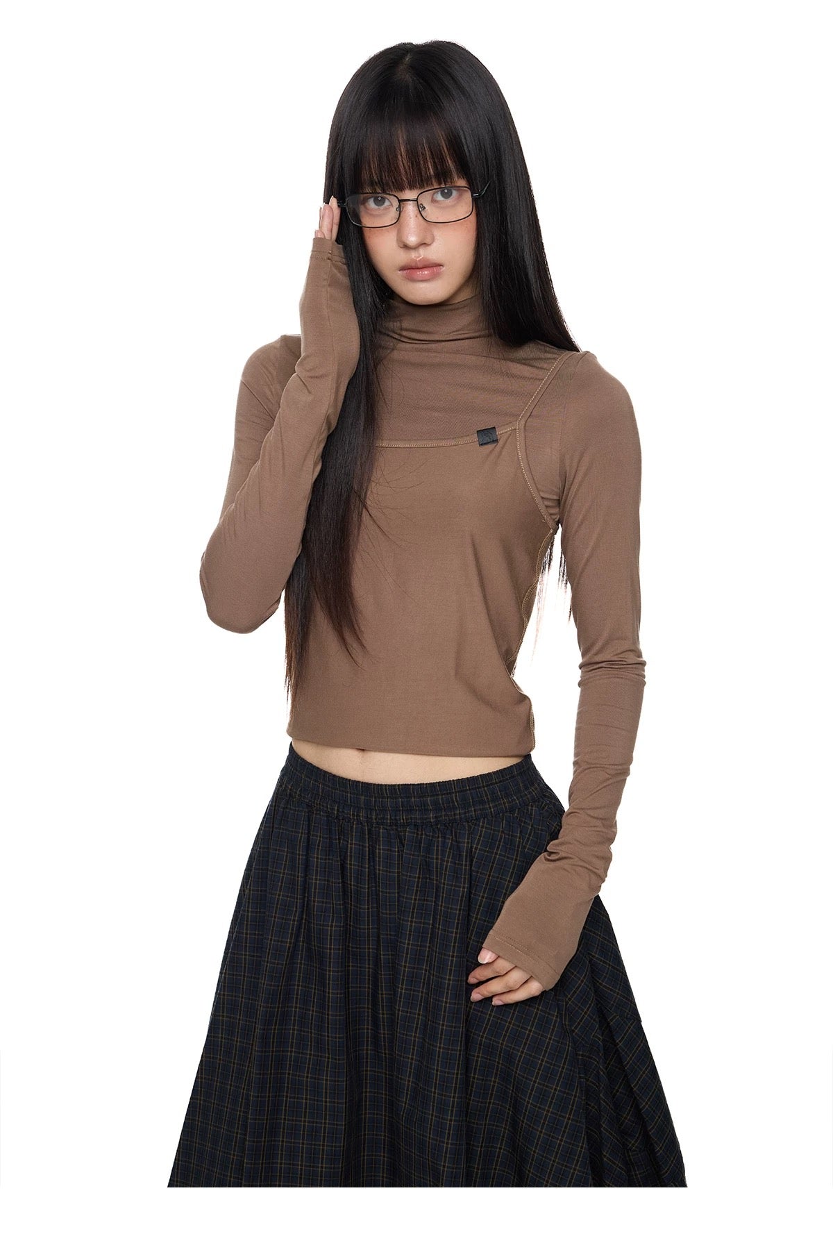 LAYERED MOCK NECK TOP