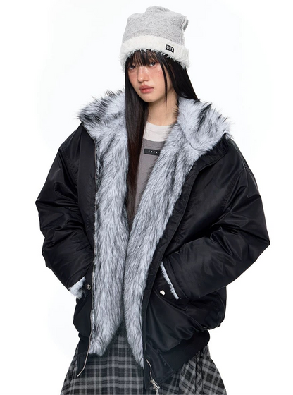 HEAVY FUR BOMBER JACKET