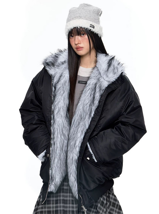 HEAVY FUR BOMBER JACKET