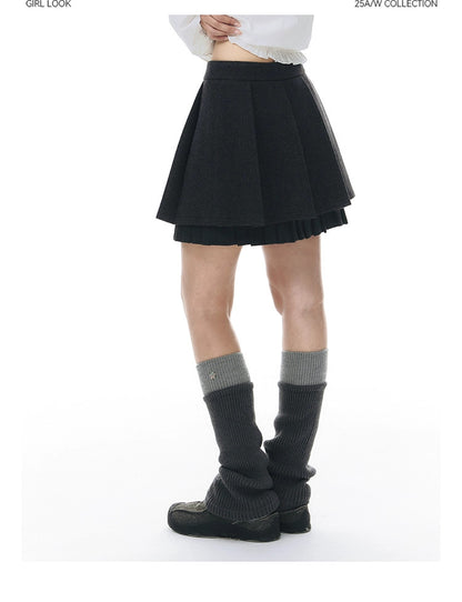 STAR DETAIL KNIT LEG WARMERS