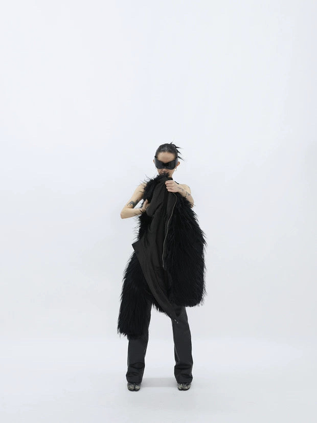 REVERSIBLE FUZZY JACKET