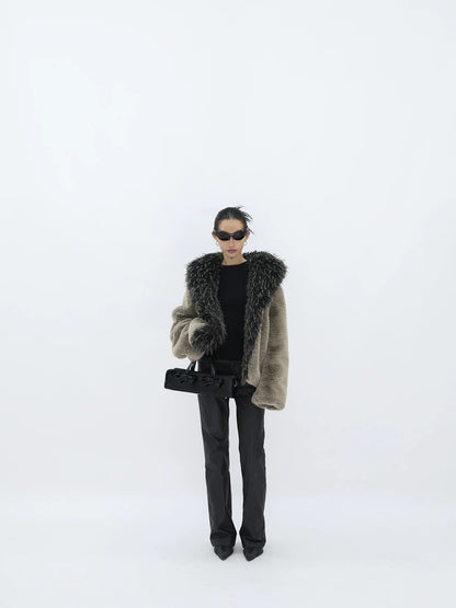 THICK FUR COLLAR COAT