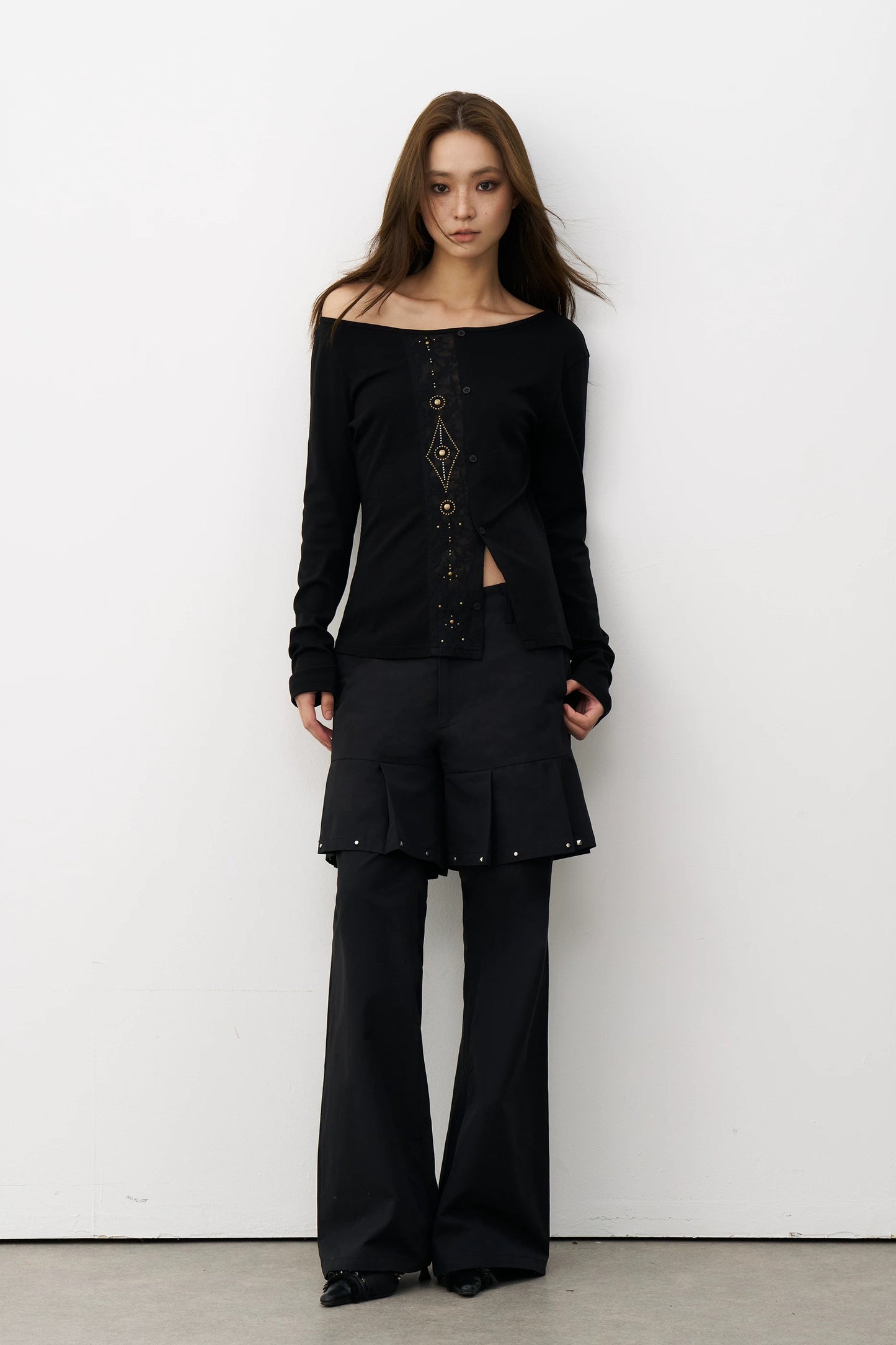 GEOMETRIC BEADED TOP