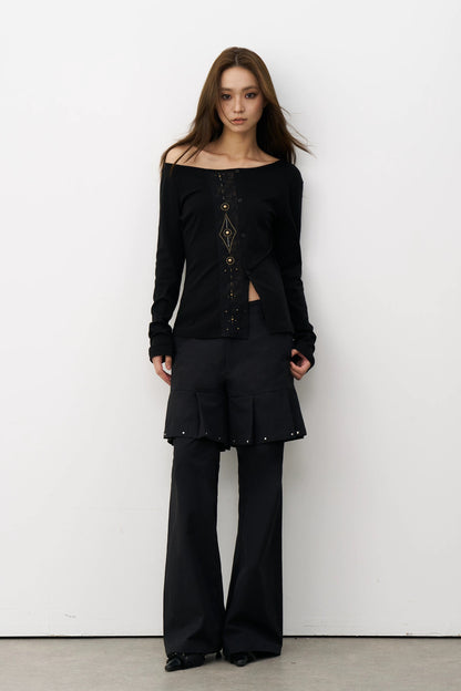 GEOMETRIC BEADED TOP