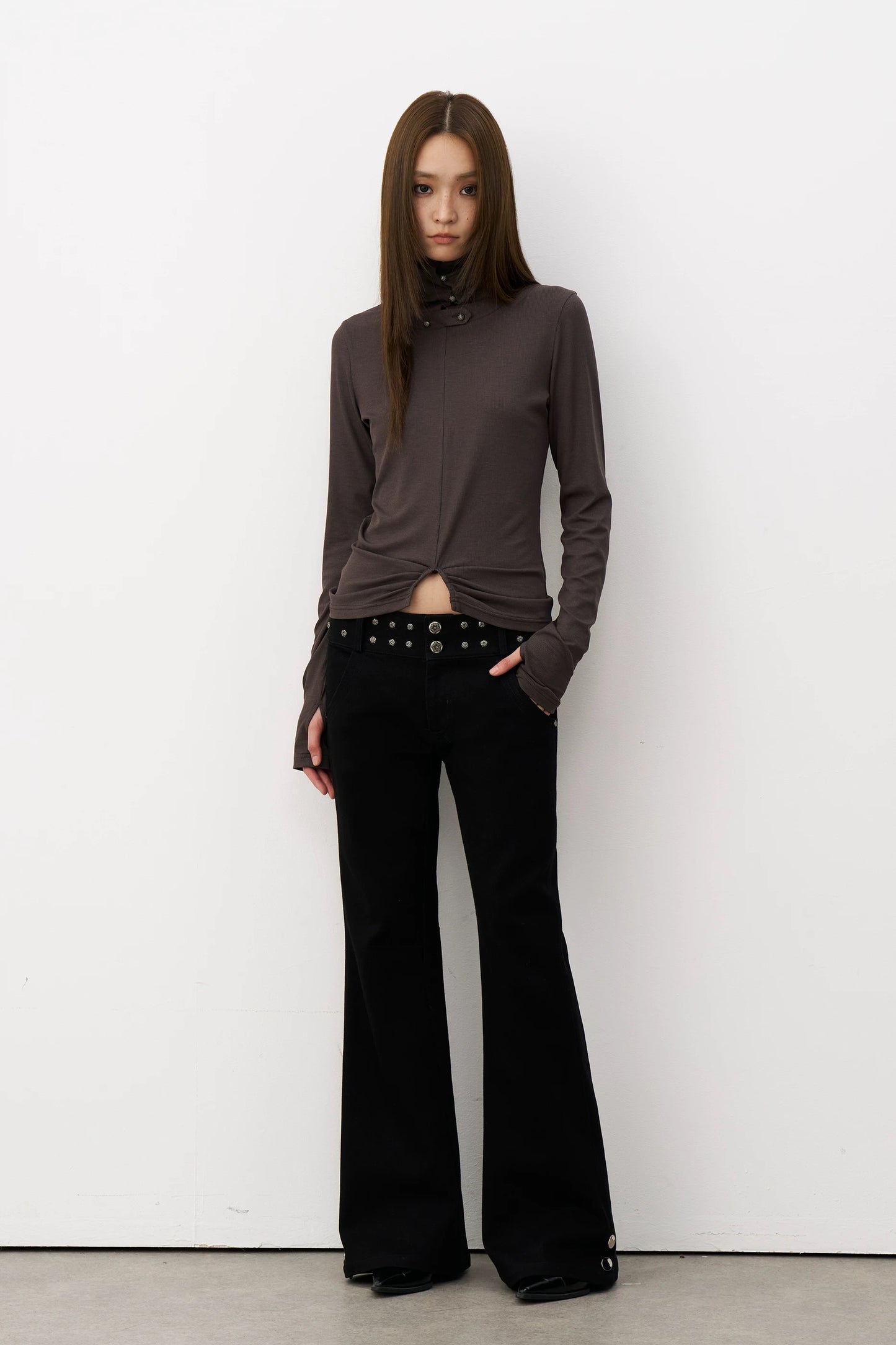 STUDDED FOR FLARE PANTS