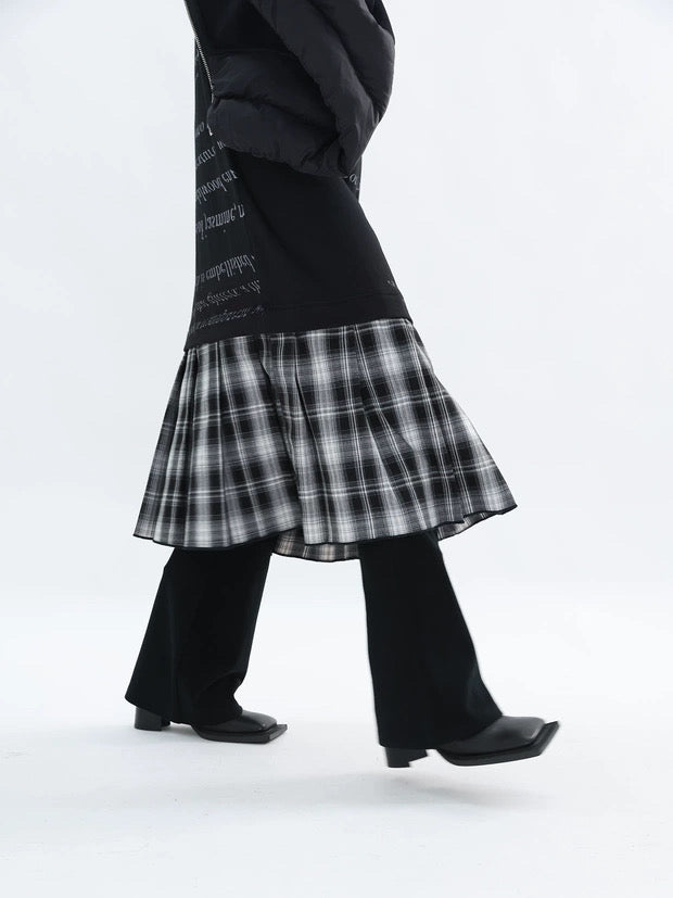 PLAID TURTLENECK TANK DRESS