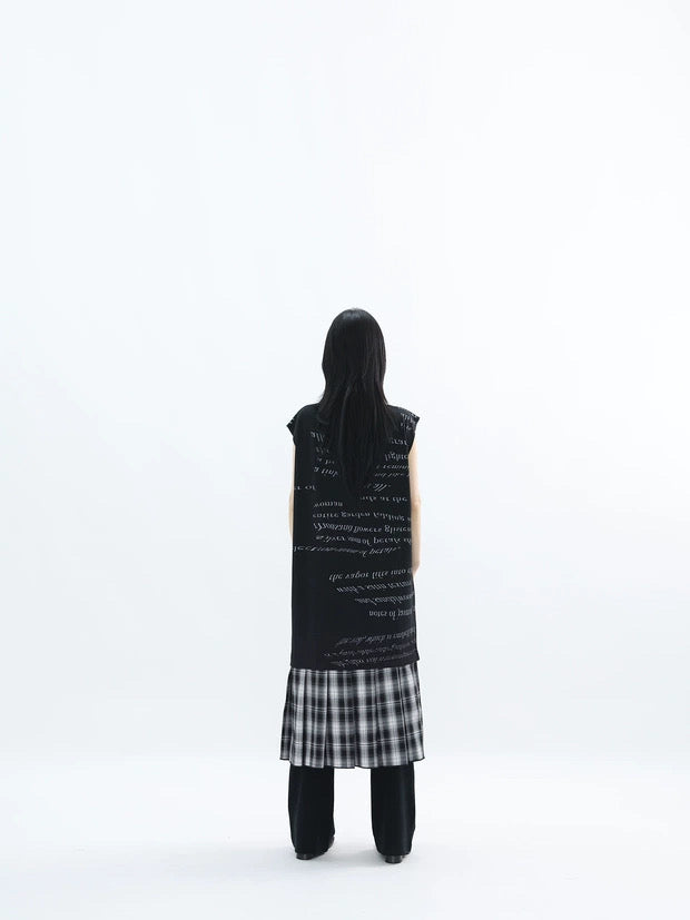 PLAID TURTLENECK TANK DRESS
