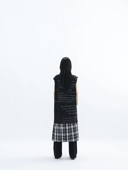PLAID TURTLENECK TANK DRESS
