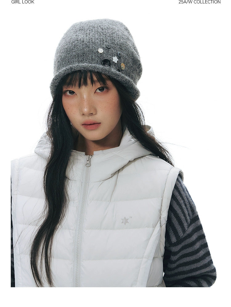 DECORATED SOFT KNIT BEANIE