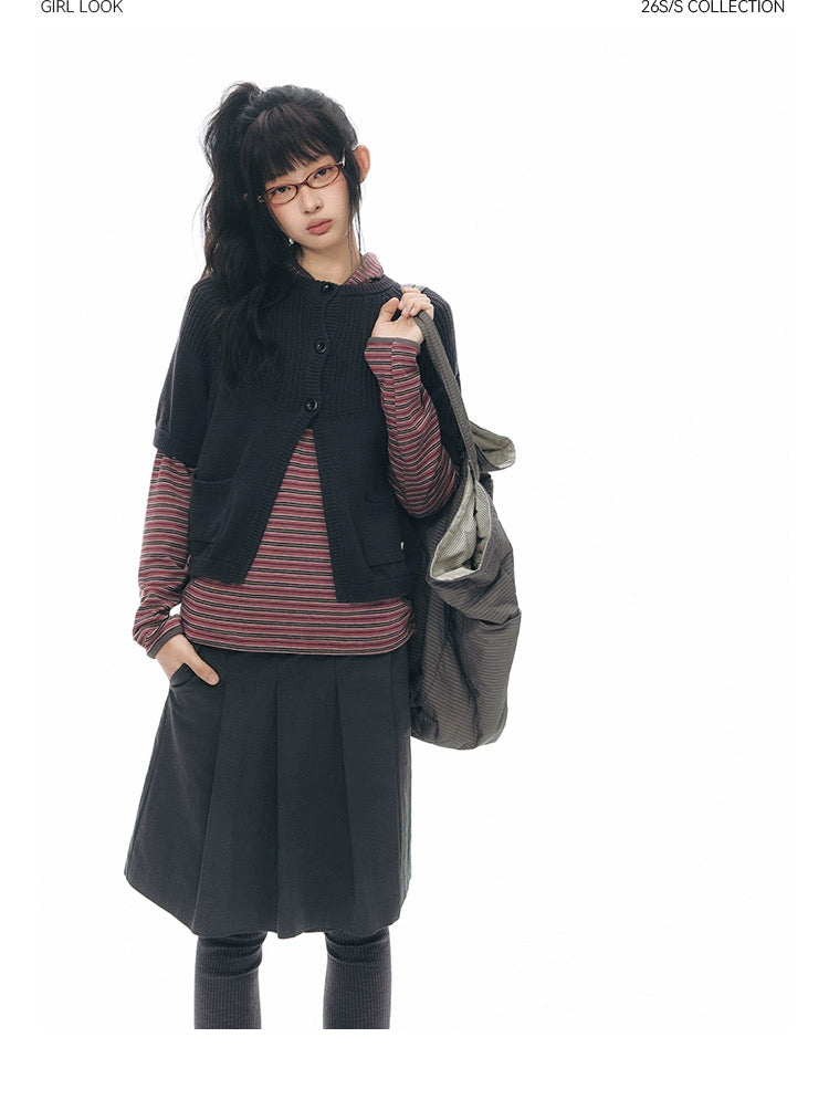 SPLICED KNIT CARDIGAN