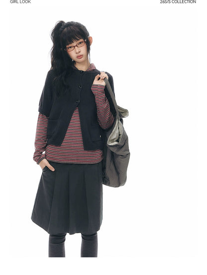 SPLICED KNIT CARDIGAN