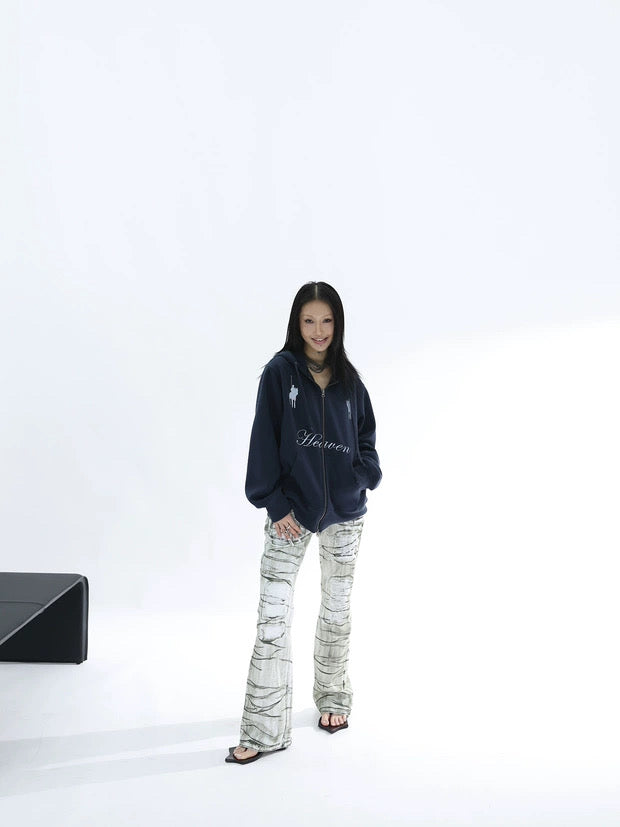 RIPPED LOW-WAIST SKINNY