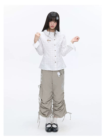 SPRING EMBROIDERED PLAID SHIRT