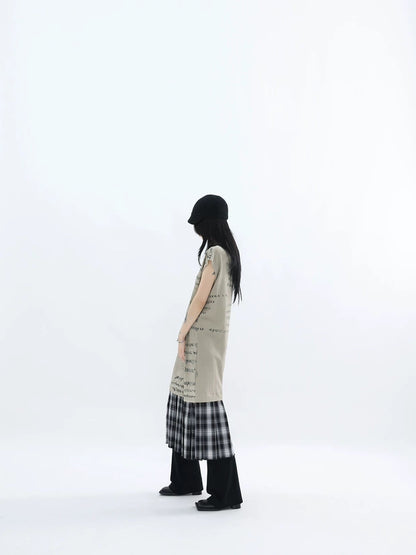 PLAID TURTLENECK TANK DRESS