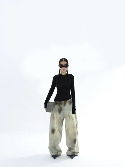 DIRTY DYED LOOSE DENIM