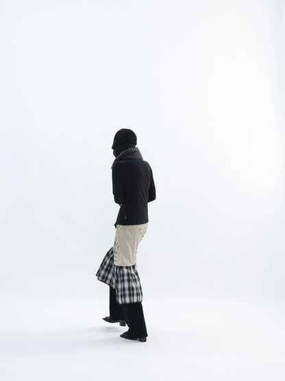 PLAID TURTLENECK TANK DRESS