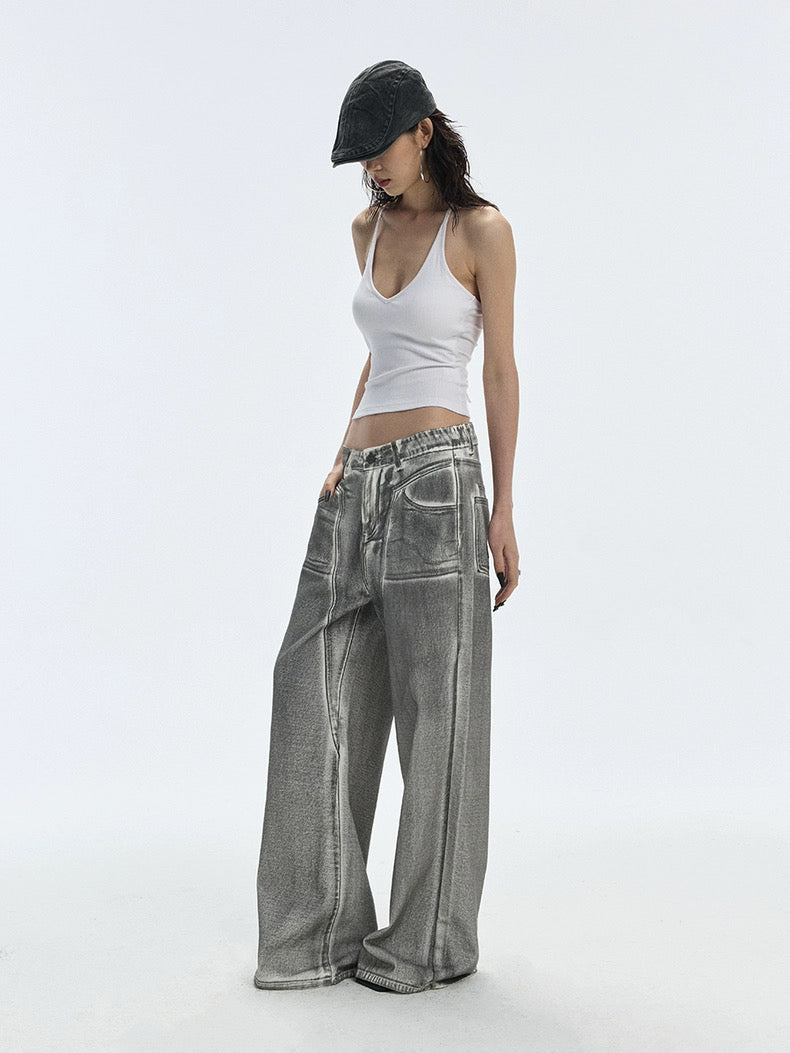 SILVER WASHED JEANS