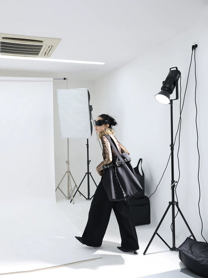 LARGE BUCKLE TOTE BAG