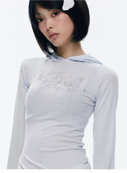 LIGHTWEIGHT HOODED LONG SLEEVE TOP