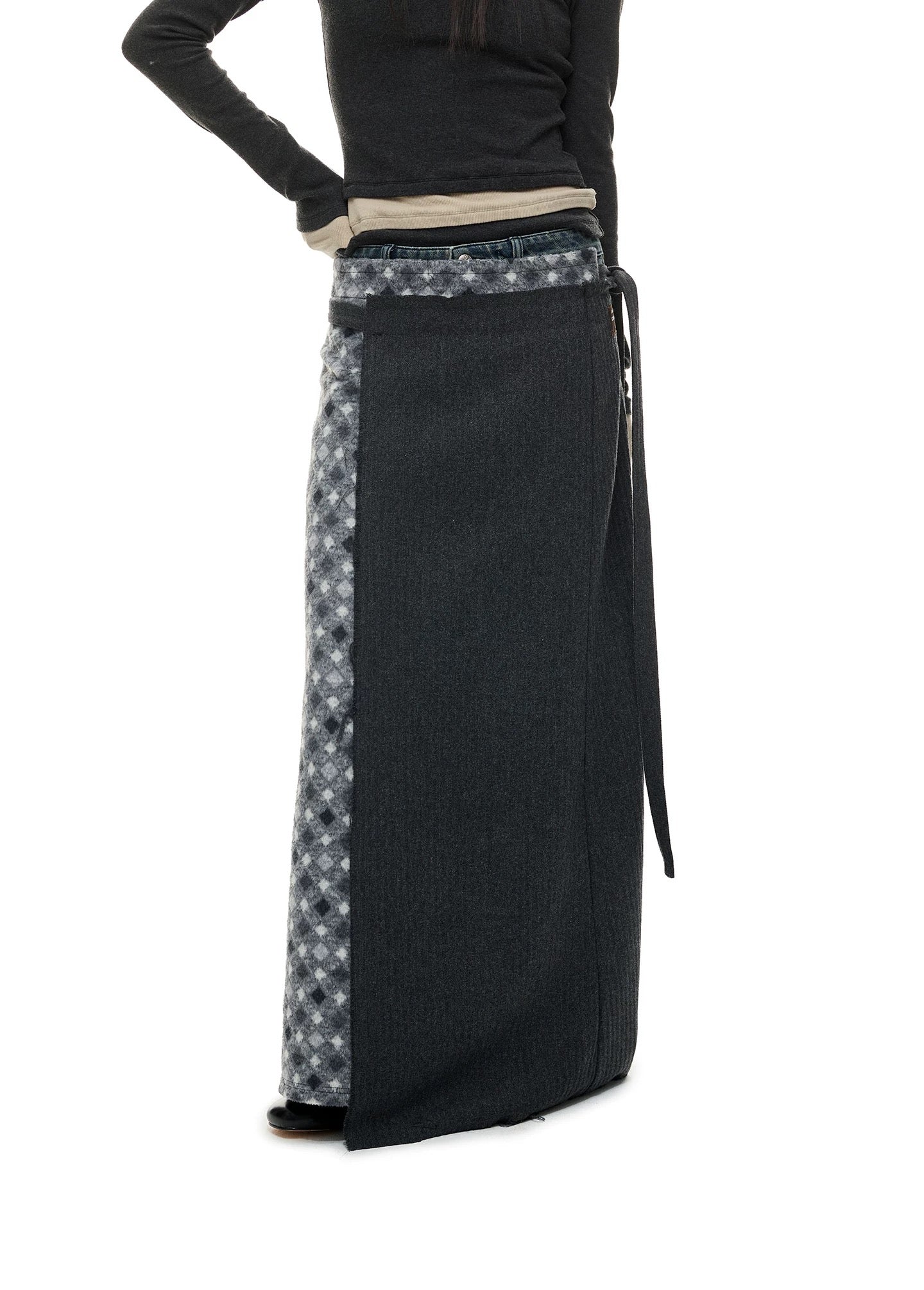 PATCHWORK HALF SKIRT