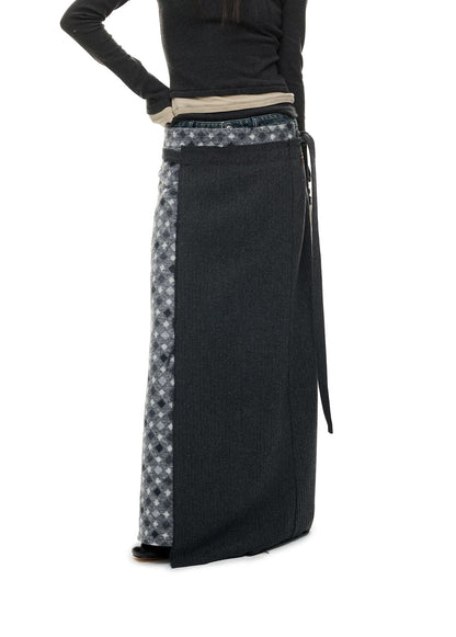 PATCHWORK HALF SKIRT