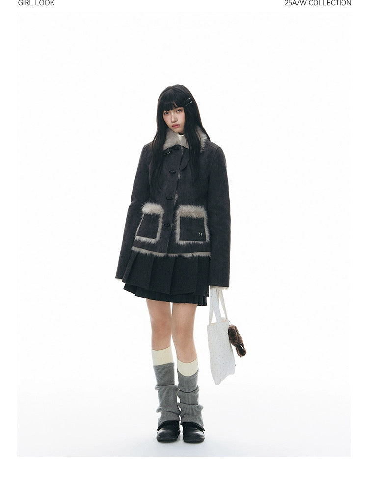 WARM FUR COTTON COAT