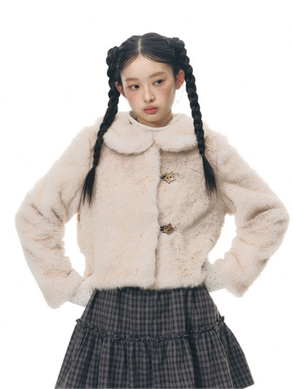 SOFT CREAM COLLAR JACKET