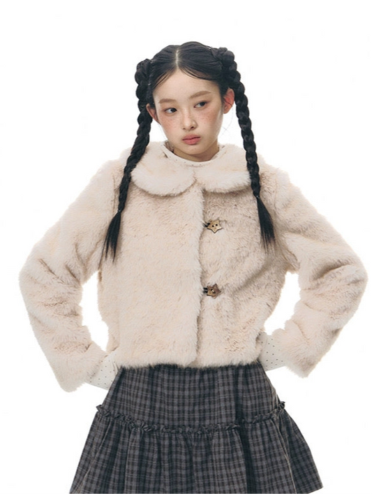 SOFT CREAM COLLAR JACKET