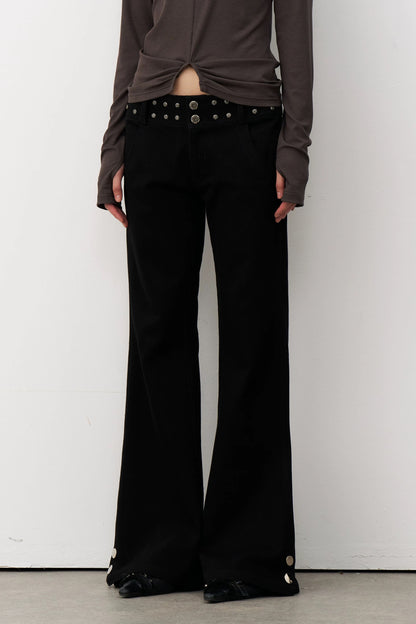 STUDDED FOR FLARE PANTS