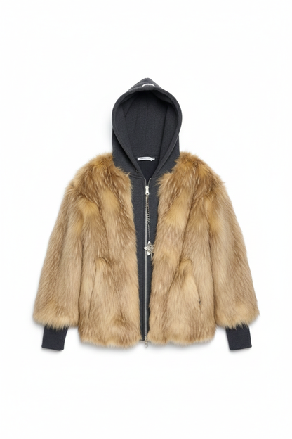FUR OVER HOOD ZIP