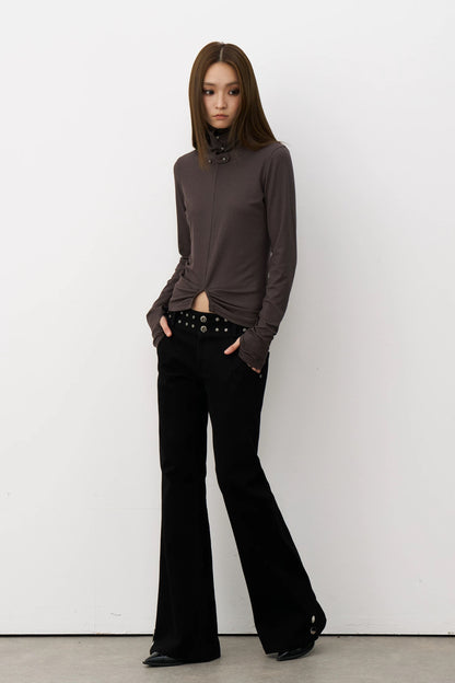 STUDDED FOR FLARE PANTS