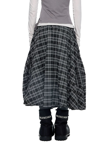 PLAID PLEATED SKIRT