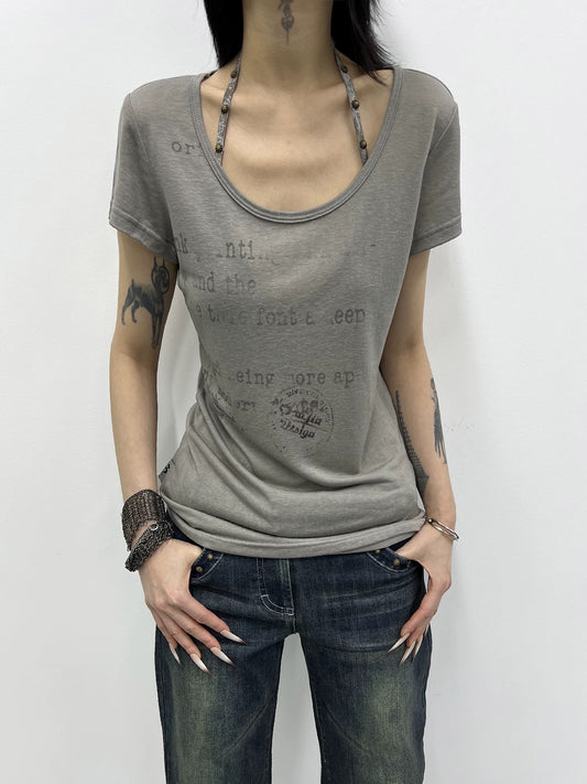 SHEER GRAPHIC TEE