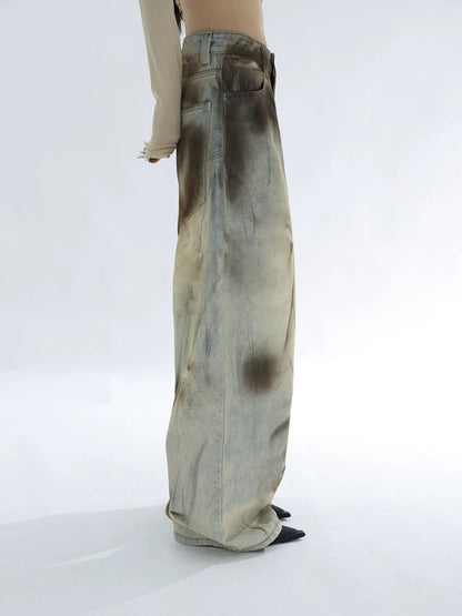 DIRTY DYED LOOSE DENIM