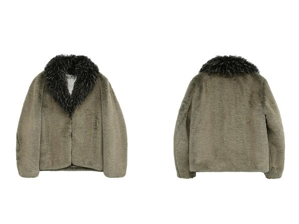 THICK FUR COLLAR COAT