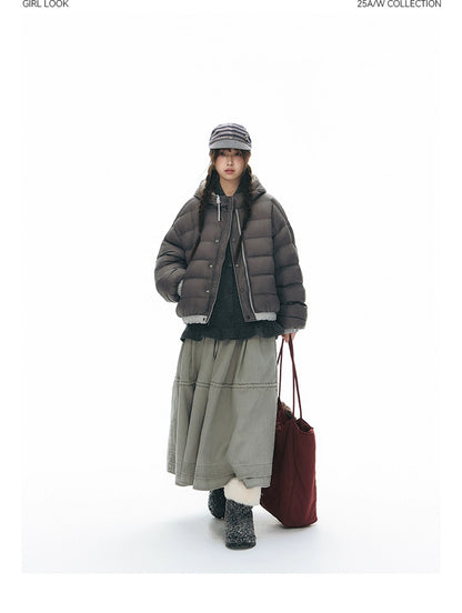 DRAWSTRING COTTON SKIRT