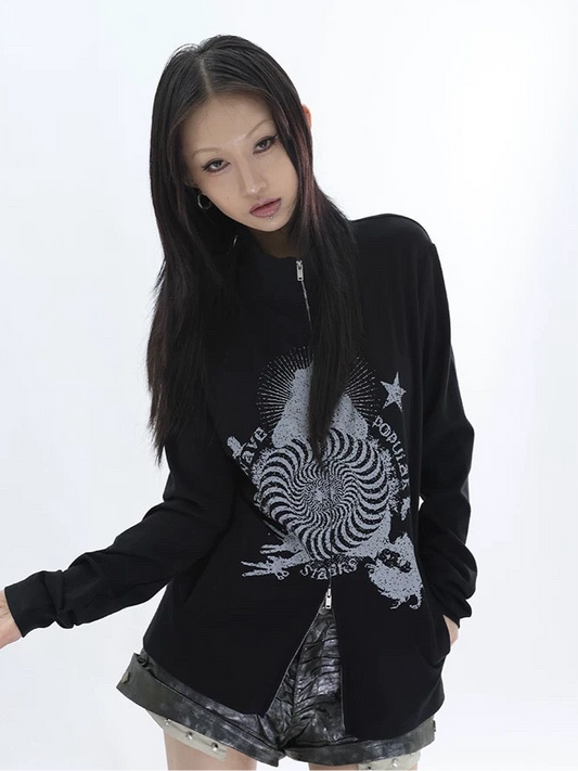 CHAOS ZIPPER TOP