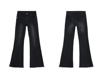WASHED SKINNY FLARE JEANS