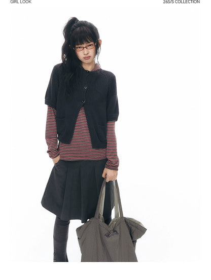 SPLICED KNIT CARDIGAN