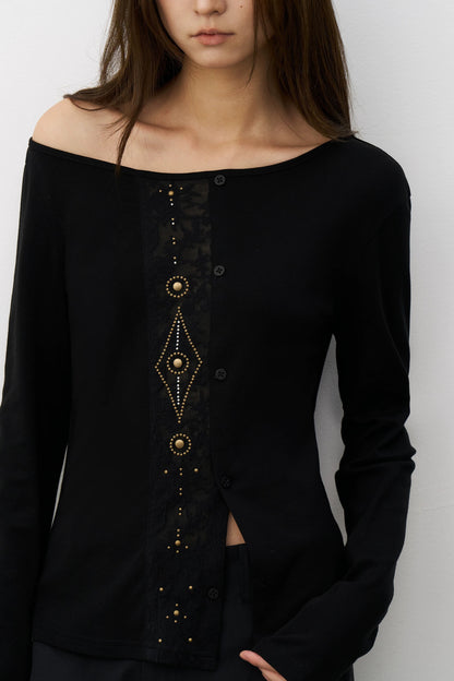 GEOMETRIC BEADED TOP