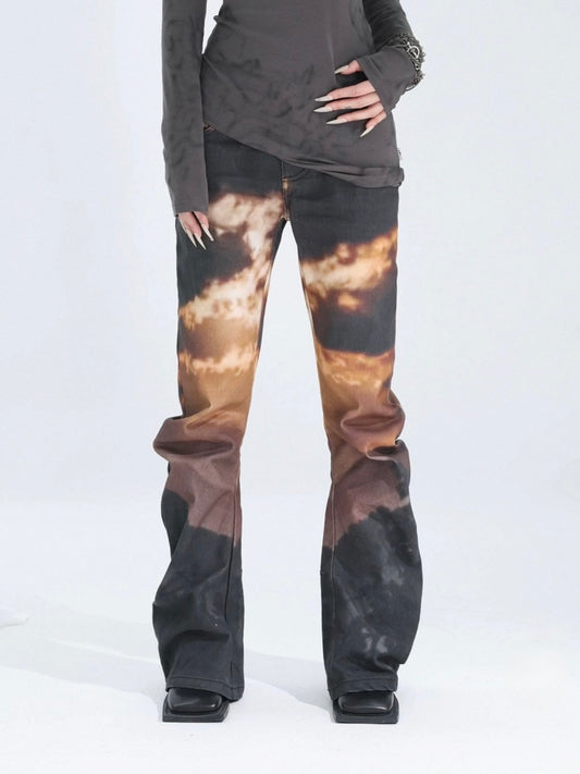 BURN MARK FLARE PANTS