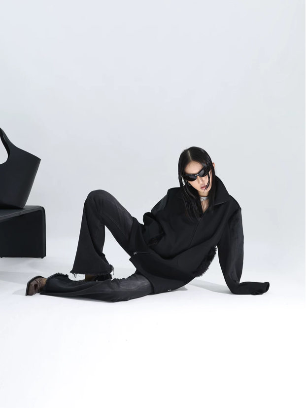 WASHED SKINNY FLARE JEANS