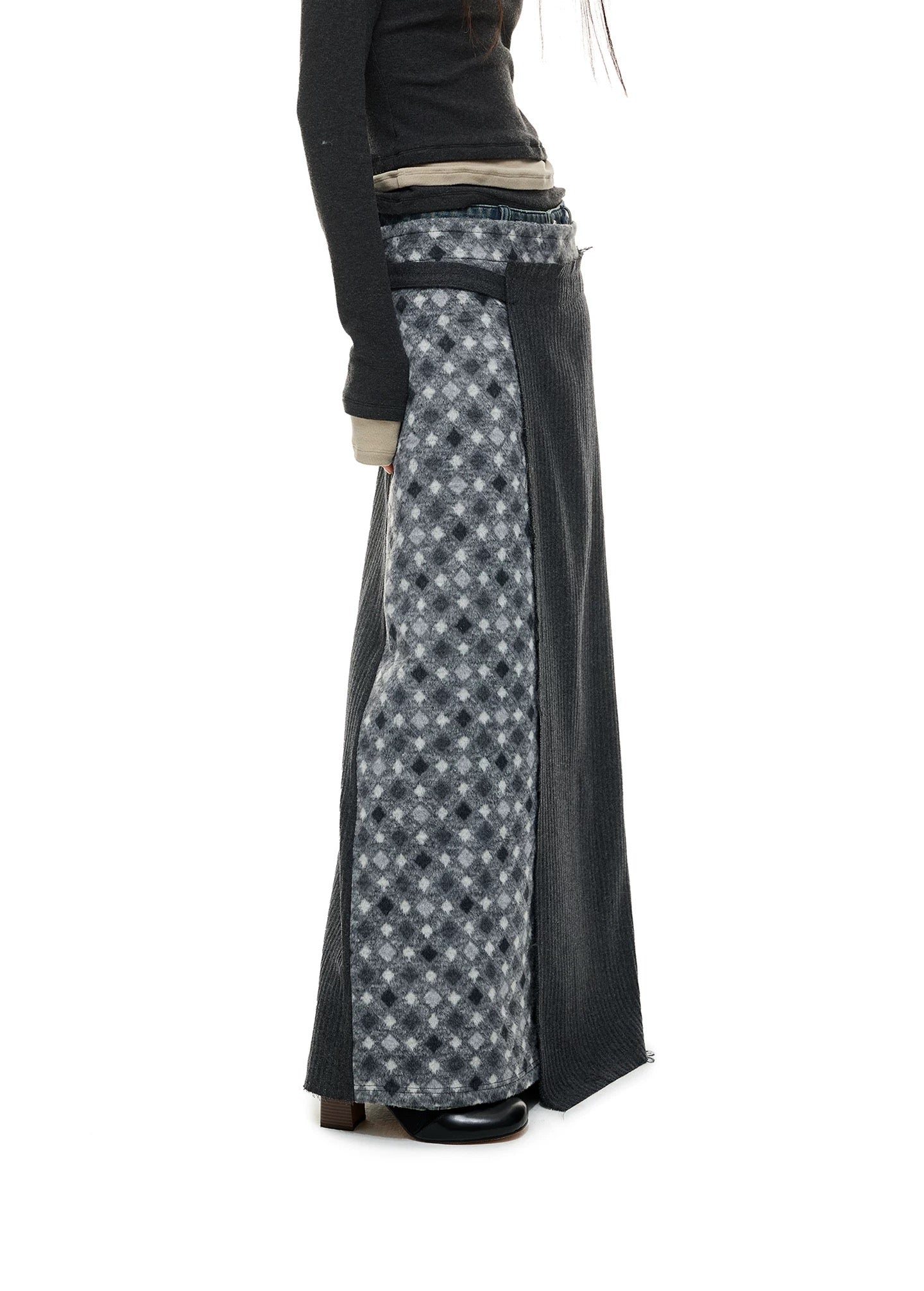 PATCHWORK HALF SKIRT